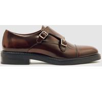 Reiss Reiss Tan Casper Leather Double-Strap Monk Shoes Tan EU 38 (UK 5)