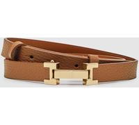 Reiss Reiss Tan Hayley Leather Square Hinge Belt