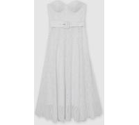 Reiss Reiss White Anya Lace Strapless Bustier Midi Dress White EU 34 (UK 6)