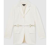 Reiss Reiss White Leia Atelier Rope Detail Single Breasted Blazer