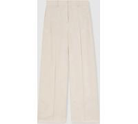 Reiss Reiss White Ottie Jacquard Wide-Leg Suit Trousers