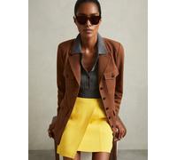 Reiss Reiss Yellow Cleo Cross-Over Mini Skirt Yellow EU 42 (UK 14)