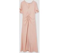 Reiss Robe mi-longue froncée sur le devant Reiss Rowe Rose pâle 6