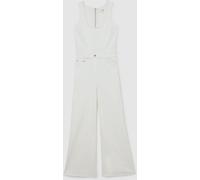 Reiss Rose Wide-Leg Racer-Back Denim Jumpsuit crème FR 44 (EU 42)