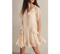Reiss Short Ruffle Flippy Dress Pale Pink Taille: 4 | Robes Mini Outlet | Femme | Rose