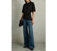 Reiss Tipped Contrast Trim Top Cream/black Taille: S | Chemises Outlet | Femme | Blanche