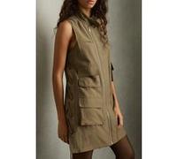 Reiss Utility Linen Dress Khaki Taille: 4 | Robes Mini Outlet | Femme | Blanche