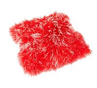 Reissner Lammfelle Tibet Peau de Mouton de Mongolie Housse de Coussin 30x30cm - Grand sélecteur de Couleur JAY104 Couleur Rouge (Tops)