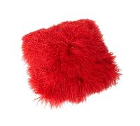 Reissner Lammfelle Tibet Peau de Mouton de Mongolie Housse de Coussin 40x40cm - Grand sélecteur de Couleur JAY13 Couleur incarnat
