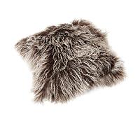 Reissner Lammfelle Tibet Peau de Mouton de Mongolie Housse de Coussin 40x40cm - Grand sélecteur de Couleur JYB12 Couleur Cappuccino (Tops)