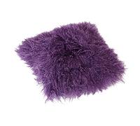 Reissner Lammfelle Tibet Peau de Mouton de Mongolie Housse de Coussin 40x40cm - Grand sélecteur de Couleur JAY17 Couleur violâtre