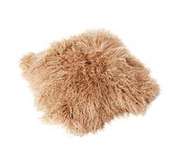 Reissner Lammfelle Tibet Peau de Mouton de Mongolie Housse de Coussin 40x40cm - Grand sélecteur de Couleur JAY26 Couleur Camel/châtain Clair