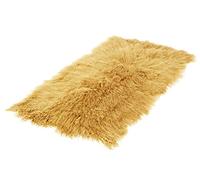 Reissner Lammfelle Tibet Peau de Mouton de Mongolie Tapis rectangulaire - Grand sélecteur de Couleur JAY18 Couleur Ocre