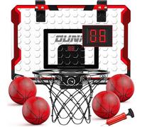 REITINGE 1 panier de basket-ball pour enfant comprenant 4 ballons de basket-ball et systèmes de score ABS panneau arrière outil d'installation supports de porte arrière cour