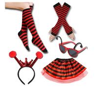 REITINGE Bandeau, tutu, lunettes, chauffe-bras, ensemble d'abeilles, accessoires de costume pour Halloween, cosplay, abeilles, SS8, taille unique
