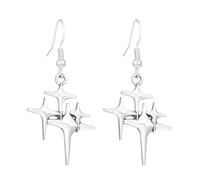 REITINGE Boucles d'oreilles, boucles d'oreilles pendantes tendance en forme d'étoile/cœur/pendentif, bijoux uniques et délicats, ornement pour femme, As shown, Fer