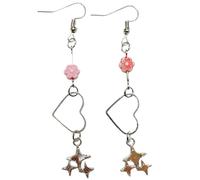 REITINGE Boucles d'oreilles, pendentif asymétrique en forme d'étoile à cinq branches, bijou tendance inspiré de cœur, accessoire pour un usage quotidien