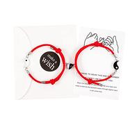 REITINGE Bracelets assortis pour bracelets Chi réglables en forme de cœur magnétique pour amitié, petit ami, petite amie, cadeau, Chain length 16-30cm, Métal