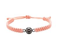 REITINGE Bracelets, élégant bracelet pour couple avec 100 langues I Loves You Projection en cristaux Pierre mate portable pour anniversaire, Projection stone diameter 7.5mm, Corde colorée + acier