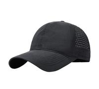 REITINGE Casquette de baseball à séchage rapide avec design de flux d'air - Casquette confortable pour randonnée, course à pied, cyclisme - Unisexe - Séchage rapide, gris foncé, Taille unique