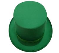 REITINGE Chapeau de magicien de carnaval pour adulte - Unisexe - Doux pour la peau - Haut plat pour homme - Bord court, Vert, taille unique