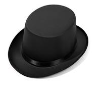 REITINGE Chapeau de magicien de carnaval pour adulte - Unisexe - Doux pour la peau - Haut plat pour homme - Bord court, Noir , taille unique
