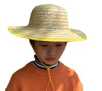 REITINGE Chapeau de paille pour fille et garçon, unisexe, protection solaire, respirant, pêcheur, plage, panama, chapeau pour enfant, voyage, vêtements de plage, a, Diameter 35CM