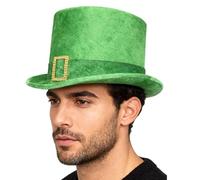 REITINGE Chapeau haut-de-forme tendance Homburg vert pour petit ami, chapeau unisexe à large bord pour rassemblements, accessoires photo, chapeau de leprechaun pour fille, enfants, femmes, Vert