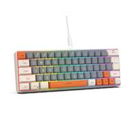 REITINGE Clavier de jeu mécanique filaire rétroéclairé à DEL portable 63 touches remplaçable à chaud pour clavier multimédia de jeu