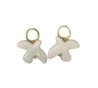 REITINGE Collier et boucles d'oreilles en forme de colombes blanches faites à la main avec motifs de branches pour les amateurs de mode et les défenseurs de la paix, As shown, Acrylique