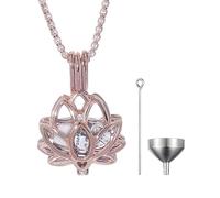 REITINGE Collier urne funéraire pour animaux de compagnie, pendentif en forme de fleur, pendentif urne funéraire, bijoux pour urnes funéraires