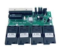 REITINGE Commutateur à fibre optique 4F4E inversé 100 m 4 fibres optiques convertisseur Fast Ethernet Installation facile Carte de développement Commutateur réseau