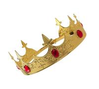 REITINGE Couronne de roi pour adulte - Coiffe antique réglable pour fêtes à thème, événements, scène, acteur, doré, taille unique