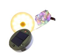 REITINGE Lampe de camping portable ronde à texture solaire adaptée pour les aventures en plein air et les voyages en famille Lumière de camping portable