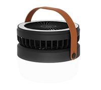 REITINGE Lampe solaire portable de camping avec ventilateur à 3 vitesses rechargeable par USB, 4 modes d'éclairage, angles réglables à 90 degrés, lampe suspendue d'urgence