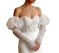 REITINGE Manchons d'évêque évasés blancs pour mariée - S'associent parfaitement avec différentes robes de mariée, blanc, taille unique