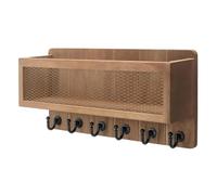 REITINGE Organiseur de courrier en bois pré-assemblé facile à installer avec 6 crochets pour une organisation soignée de la maison