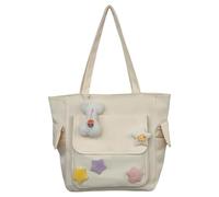 REITINGE Sac à bandoulière en nylon pour femme - Grande capacité - Sac à main pour étudiants - Sac à main tendance sous les bras, beige, Taille unique