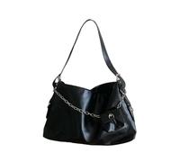 REITINGE Sac à bandoulière pratique en cuir PU - Sac à main décontracté sous les bras - Sacs souples pour un usage quotidien avec un grand espace de rangement, Noir , As shown in the picture