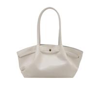 REITINGE Sacs à bandoulière de grande capacité pour femme, sac à main tendance, sac à main tendance, sac à main sous les aisselles, sacs à provisions en cuir synthétique, blanc, Upper width 47x22cm