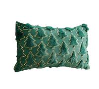 REITINGE Taie d'oreiller brodée pour chambre à coucher ou salon Taie d'oreiller confortable sur le thème de Noël Housse de coussin amovible Housse de coussin de Noël