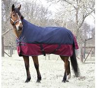 Reitsport Amesbichler Couverture d'extérieur pour cheval - Col haut Equitheme Tyrex - Doublure intérieure en nylon 1200 deniers - Imperméable - Respirante - Sangles croisées - 165 cm