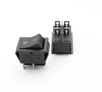 REIUAFWYGV 1 Interrupteur 12 V KCD4 en Forme de Bateau, Bouton d'alimentation à Bascule Marche-arrêt, Noir, sans lumière