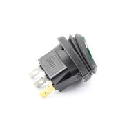 REIUAFWYGV 1 Interrupteur à Bascule LED Vert Rond SPST Marche/arrêt for Bateau, 12 V, Bouton d'alimentation