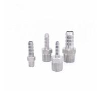 REIUAFWYGV 1pc 6mm 8mm 10mm 12mm 14mm 16mm 19mm Hose Barb x M10 M12 M14 M16 M18 M20 Male Thread 304 Stainless Steel High Pressure Pipe Fitting(M16x1.5-8mm Barb)
