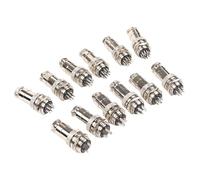 REIUAFWYGV 1set GX20 Nut Type Male Female Connectors 2/3/4/5/6/7/8/9/10/12/14/15 Pin 20mm Circular Wire Panel Socket(GX20-5 Nut Type)
