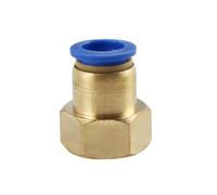 REIUAFWYGV 50pcs/lot Pneumatic Connector PCF 4mm-12mm Fitting Thread 1/8" 1/4" 3/8" 1/2" Air Tube Thread Female Straight Air Fitting (Color : 4-01)