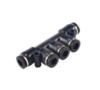 REIUAFWYGV 5pcs/lot Cross Four-Way Cross Shape Equal Pneumatic PZA4 6 8 10 12 5-Way PK4 6 8 10 12 Black Tube Quick Insert Srewing Connector (Color : PK12)