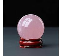 REIUAFWYGV Crystal Ball Rose Quartz Magic Crystal Sphere Ornament for Decoration, Scrying,Feng Shui,Home Desk Decor,Precious Gifts,100mm