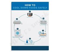 REIUAFWYGV How to Cool Down Foods Safely Healthy Diet Kitchen Hygiene Educational Canvas Poster Decor(Unframed,16x24inch(40x60cm))